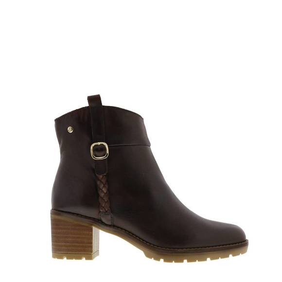 NEW PIKOLINOS llanes leather ankle boots in caoba